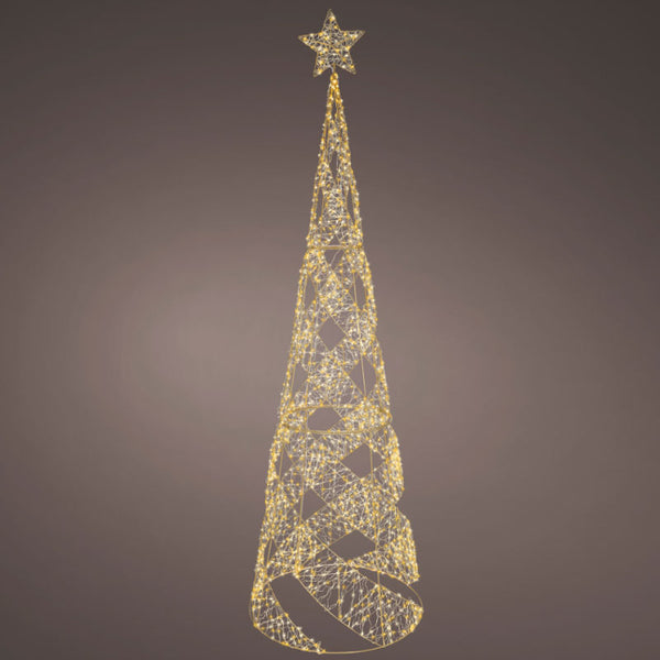 Lumineo Gold LED Cone Tree