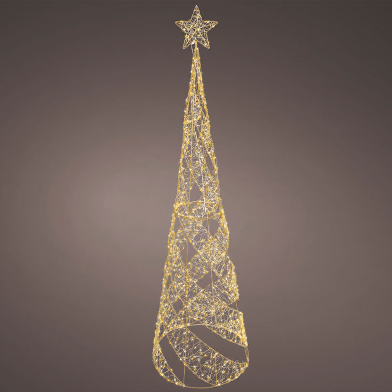 Lumineo Gold LED Cone Tree