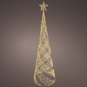 Lumineo Gold LED Cone Tree