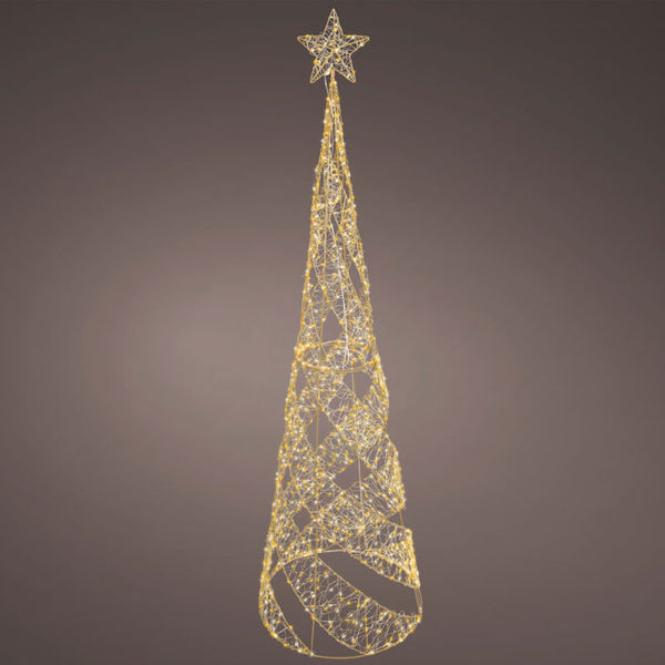 Lumineo Gold LED Cone Tree