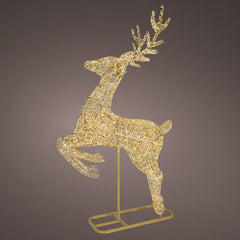 Lumineo Gold LED Leaping Stag**