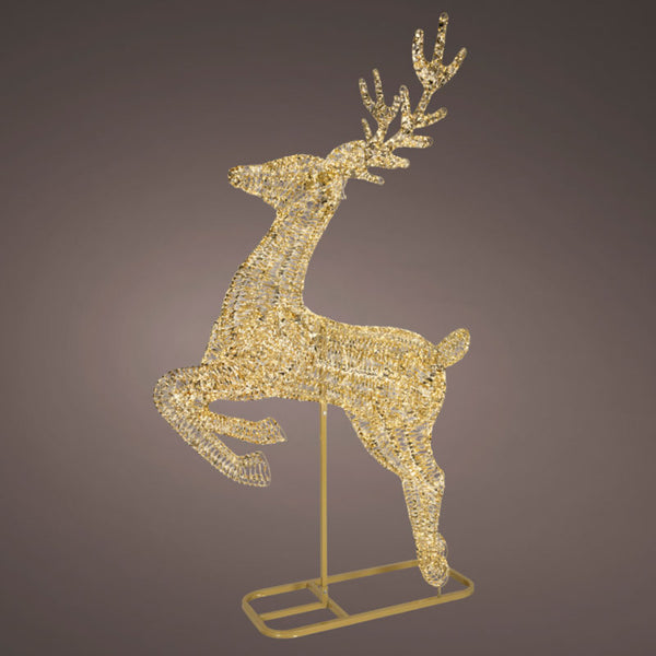 Lumineo Gold LED Leaping Stag**