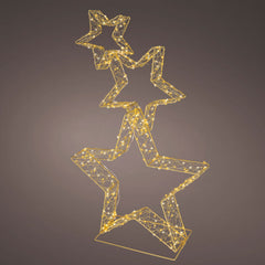 Lumineo Gold LED Star Stack