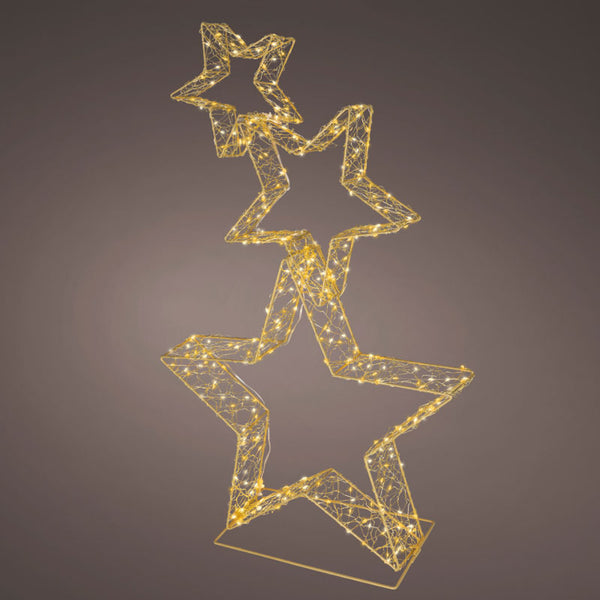 Lumineo Gold LED Star Stack