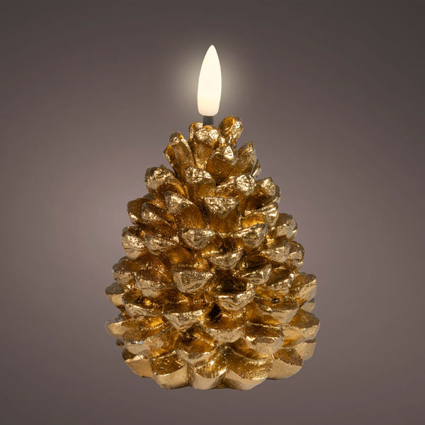 Lumineo LED Wax Pinecone Candle