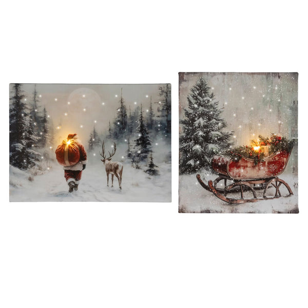 Lumineo LED Snowy Woodland Canvas (Assorted Designs)