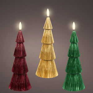 Lumineo LED Metallic Tree Candle (Assorted Designs)