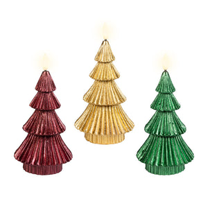 Lumineo LED Metallic Tree Candle (Assorted Designs)