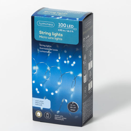 Lumineo Micro Wire String Lights cool white