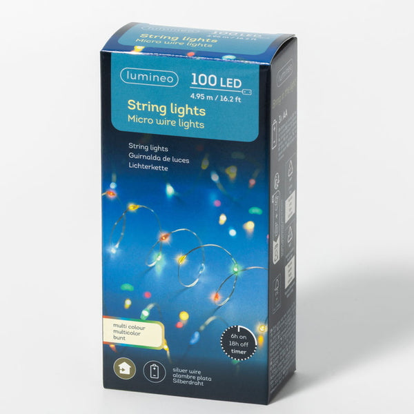 Lumineo Micro Wire String Lights multi coloured