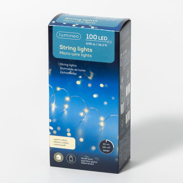 Lumineo Micro Wire String Lights warm white