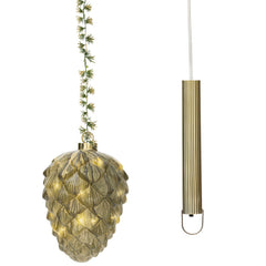 Lumineo Micro LED Misty Pinecone with Foliage Detail
