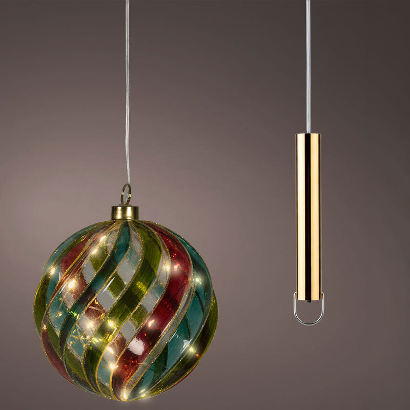 Lumineo Micro LED Multi-Coloured Striped Ball