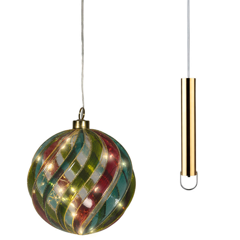 Lumineo Micro LED Multi-Coloured Striped Ball