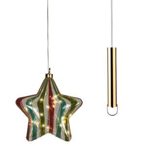 Lumineo Micro LED Multi-Coloured Striped Star
