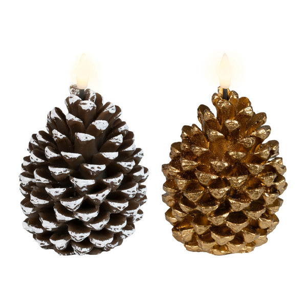 Lumineo LED Wax Pinecone Candle