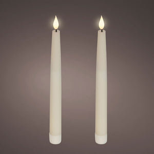 Lumineo Realistic LED Tapered Candle (Pack of 2)