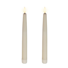 Lumineo Realistic LED Tapered Candle (Pack of 2)
