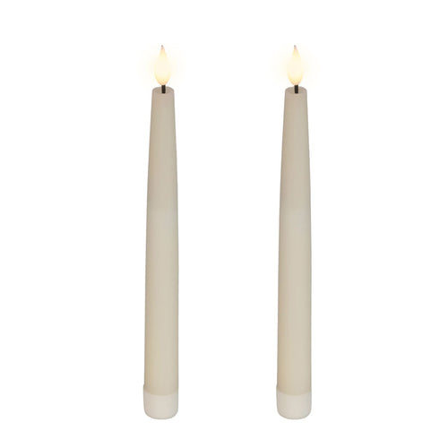 Lumineo Realistic LED Tapered Candle (Pack of 2)
