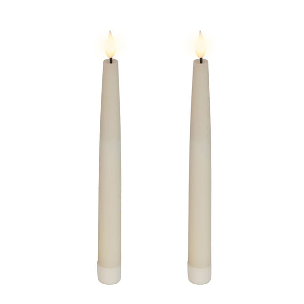 Lumineo Realistic LED Tapered Candle (Pack of 2)