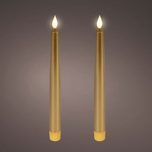 Lumineo Realistic LED Tapered Candle (Pack of 2)