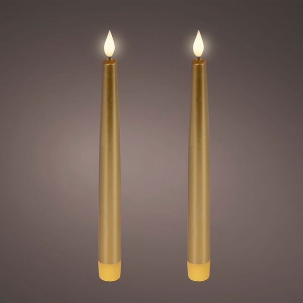 Lumineo Realistic LED Tapered Candle (Pack of 2)