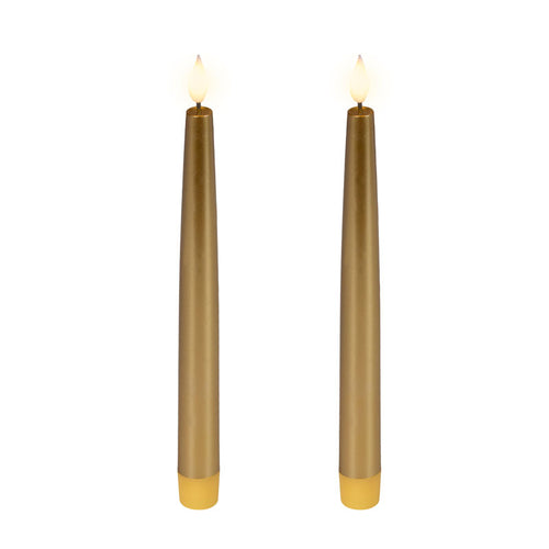 Lumineo Realistic LED Tapered Candle (Pack of 2)