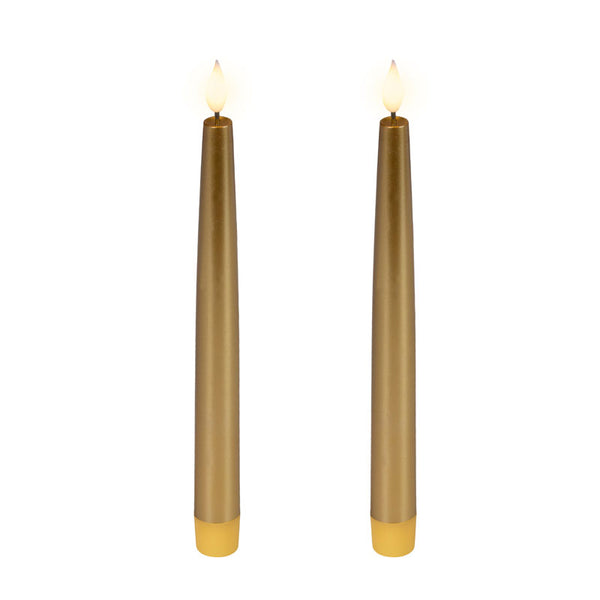 Lumineo Realistic LED Tapered Candle (Pack of 2)