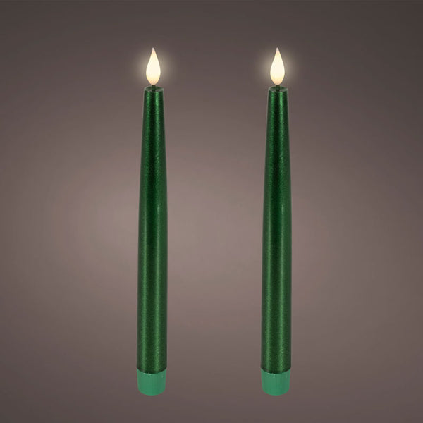 Lumineo Realistic LED Tapered Candle (Pack of 2)