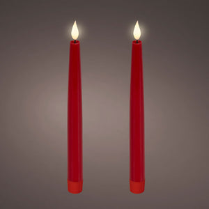 Lumineo Realistic LED Tapered Candle (Pack of 2)