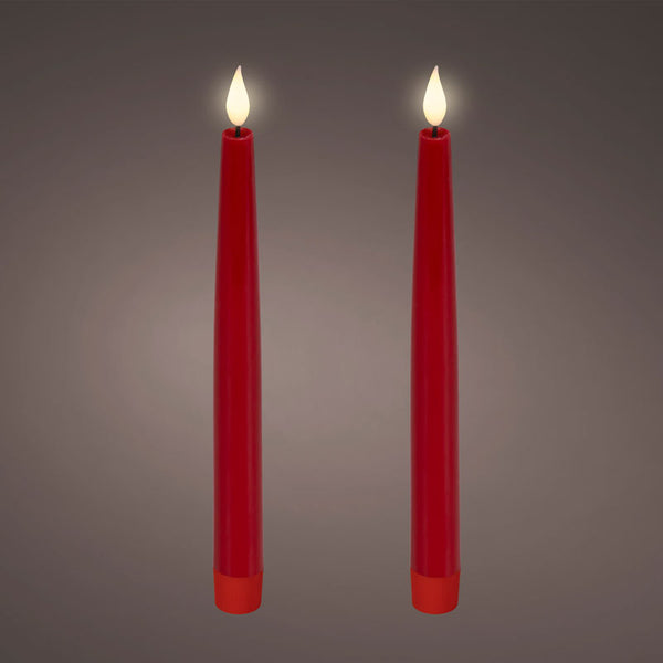 Lumineo Realistic LED Tapered Candle (Pack of 2)