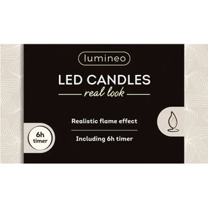 Lumineo Realistic LED Tapered Candle (Pack of 2)