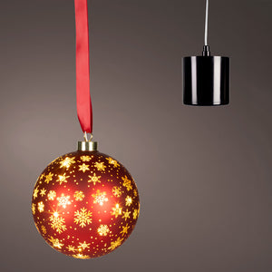 Lumineo Micro LED Rotating Christmas Red Ball
