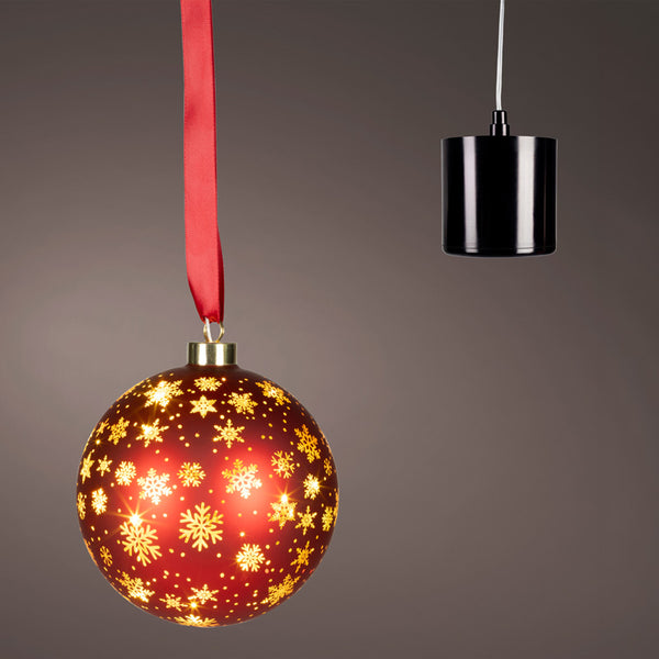 Lumineo Micro LED Rotating Christmas Red Ball