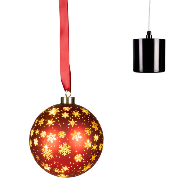 Lumineo Micro LED Rotating Christmas Red Ball