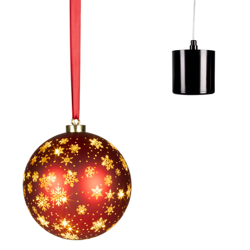 Lumineo Micro LED Rotating Christmas Red Ball