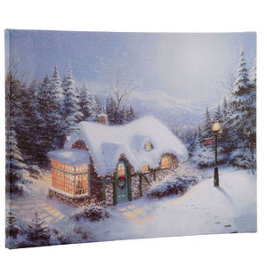 Lumineo LED Snowy Building Canvas (Assorted Designs)