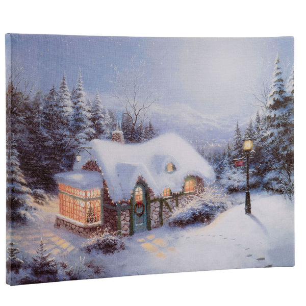 Lumineo LED Snowy Building Canvas (Assorted Designs)