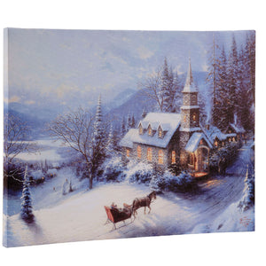 Lumineo LED Snowy Building Canvas (Assorted Designs)