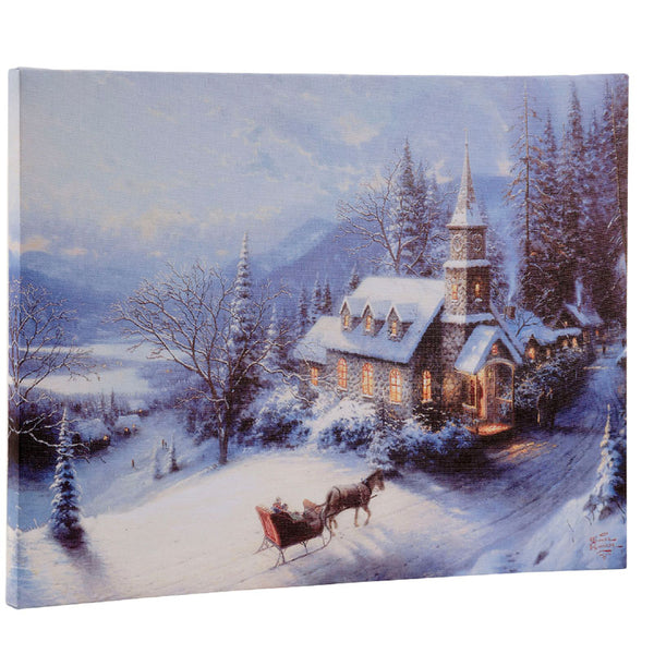 Lumineo LED Snowy Building Canvas (Assorted Designs)