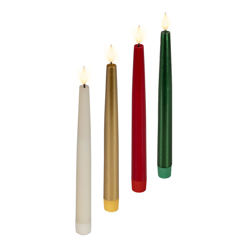 Lumineo Realistic LED Tapered Candle (Pack of 2)