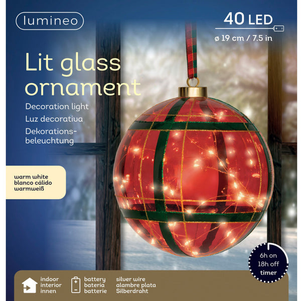 Lumineo Micro LED Hanging Tartan Ball