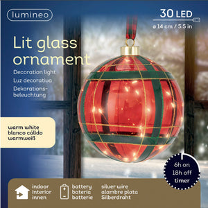 Lumineo Micro LED Hanging Tartan Ball