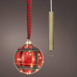Lumineo Micro LED Hanging Tartan Ball
