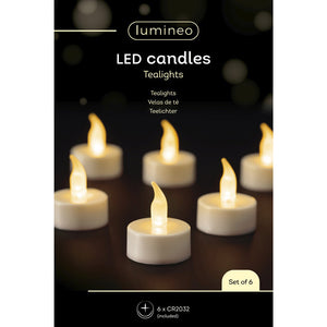 Lumineo LED Tealight Candles (Pack of 6)