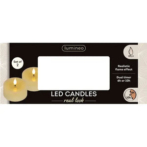 Lumineo Realistic LED Tealight (Pack of 2)