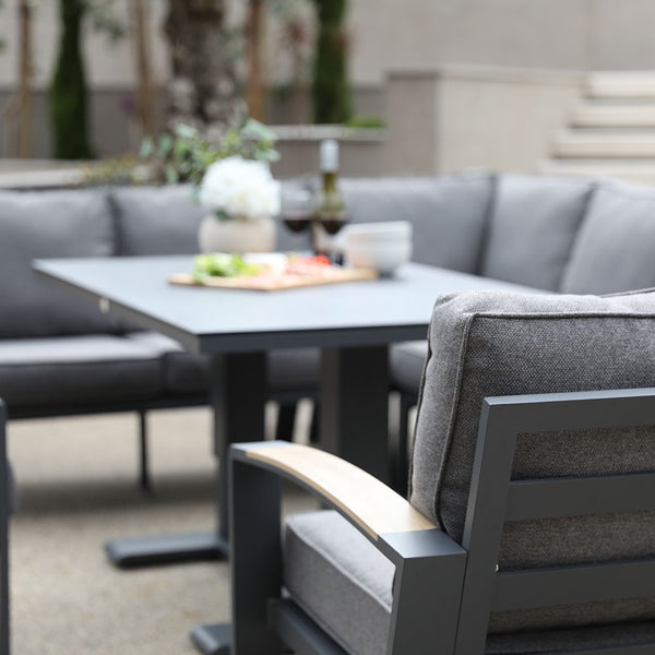 Supremo Modena Corner Modular Set with Recliner Chaise & Rectangular Height Adjustable Table