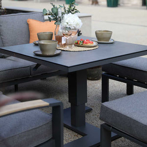 Supremo Modena Mini Modular Sofa Set with 90cm Square Height Adjustable Table & 2 Stools