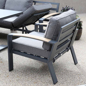 Supremo Modena Corner Modular Set with Recliner Chaise & Rectangular Height Adjustable Table