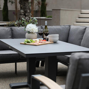 Supremo Modena Corner Modular Set with Recliner Chaise & Rectangular Height Adjustable Table